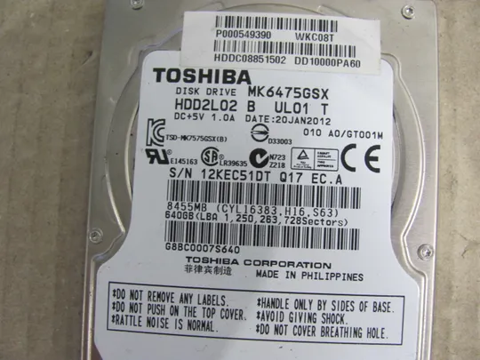 Жорсткий диск   2.5&quot; SATA Toshiba MK6459GSXP MK6475GSX 640GB 5400rpm 8MB Де купити