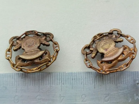 Эмблемы на петлицы, водолазы РЕЧФЛОТ СССР, ОБРАЗЦА 1940 года RRR Ціна