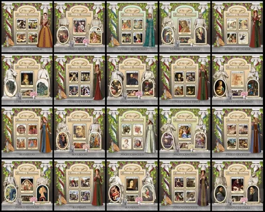 Соломоновы о-ва-Живопись-2017.Чистый полный красивый комплект-20 М/Листов.Yvert&amp;Tellier=380.00 Euro.MNH. Ціна