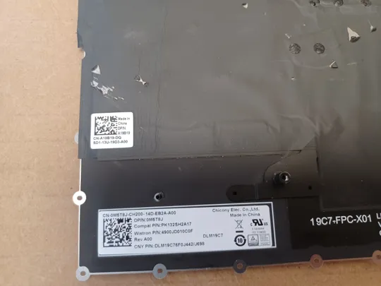 номер1052-7 Keyboard Клавіатура  0M5T8J для Dell XPS 15 9500 9510 PRECISION 5550 5560 оригінал Де купити