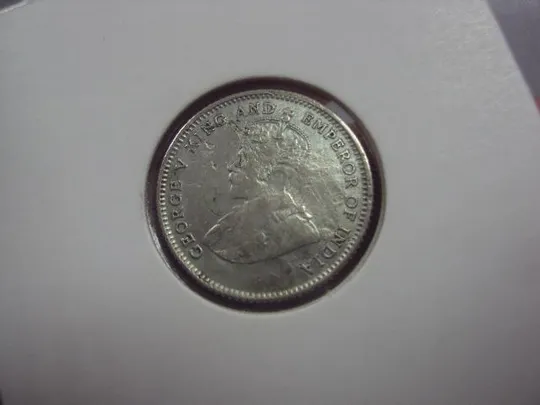 монета британский стрейтс сетлментс 10 центов 1926 серебро без холдера №403 З аукціону