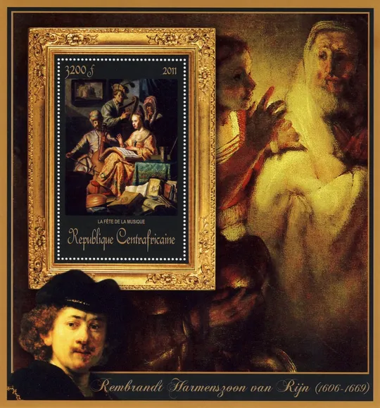 ЦАР-Живопись- Рембранд -2011.Чистый  красивый Блок.MNH. Ціна