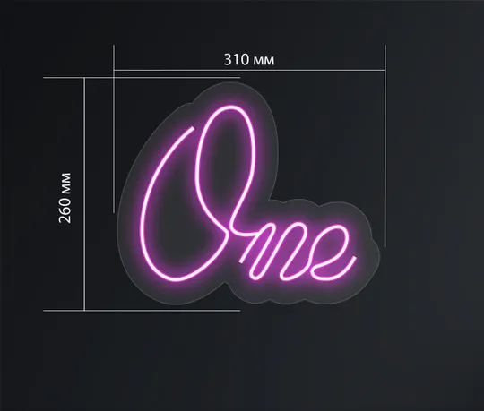 Купити Неоновий світильник One 310х260 acr-n000071