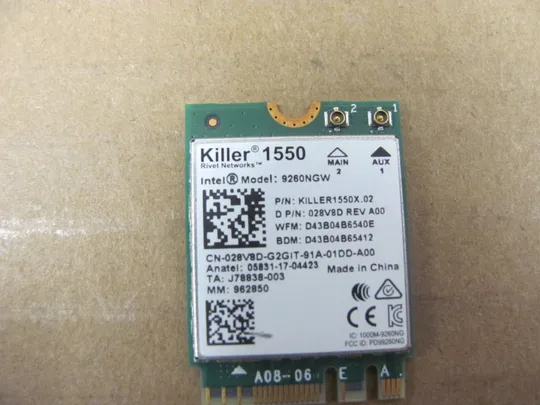 767-19 wi-fi модуль 9260NGW 028V8D для  Dell Alienware Area 51m R1 оригінал З аукціону