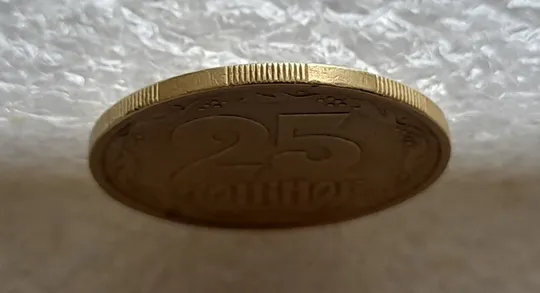 (1505) 25 копійок 1994 1БВм викрошка на вінку між 5 та 6 гронами (II тип) (25 копеек 1994 1БВм) Де купити