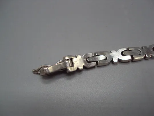 Браслет унисекс плетение улитка серебро 925 проба Мехико вес 34,29 г длина 29 см ширина 8 мм №15571 Недорого