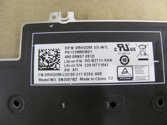 номер0130-8 клавіатура,keyboard робоча з підсвіткою 0RHGDM PK133MM3B01   для DELL Latitude 5520 5521 Precision 3560 3561 оригінал Інтернет-аукціон