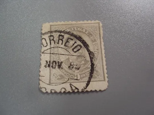 марка Португалия 1882 стандарт 5 рейсов личности Король Луиш I гаш №3562 Ціна