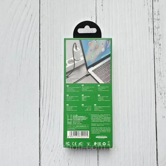 Купити Кабель Hoco X14 Type-C to Type-C 60W Fast Charging чорний 1 метр