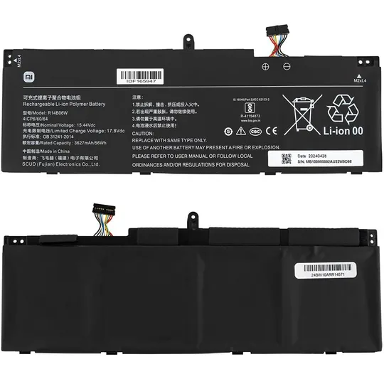 Оригінальна батарея для ноутбука Xiaomi R14B06W (RedmiBook 14) 15.44V 3627mAh 56Wh Black Ціна