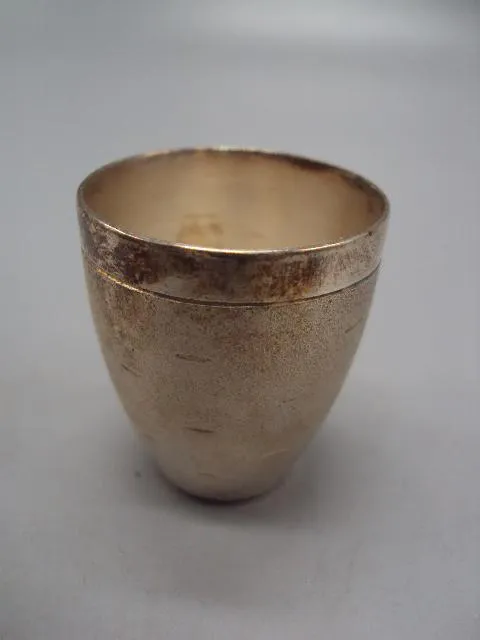 Рюмка стопка мнц посеребрение высота 4 см, диаметр 3,5 см №13746 Продаж