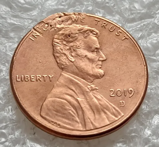 (8205 ря) 1 цент 2019 D США (з дефектом) З аукціону