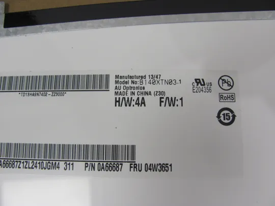 МР14-9 матриця B140XTN03.1  14.0" WXGA/HD Ready 	LVDS 40 pin 	LCM , a-Si TFT-LCD Flat Продаж