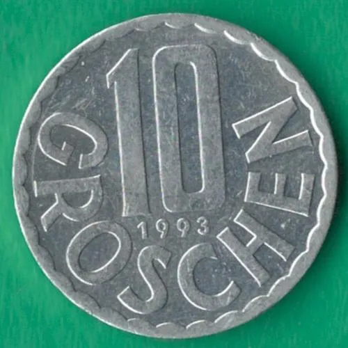 10 грошів 1993 року Австрія [МВ] Ціна