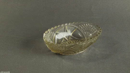 Купити Ваза овальна низенька міні стара радянська карамельне скло Вживане