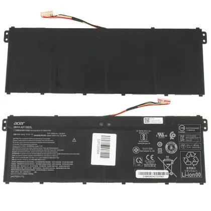 фото, Оригінальна батарея для ноутбука ACER AP19B5L (Aspire 5 A514-53, A514-53G) 15.4V 3550mAh 53Wh Black (KT.00405.010)