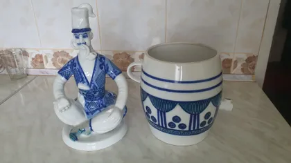 фото, Козак Мамай на бочці. Трегубова В. М. 1970-х 50 см.