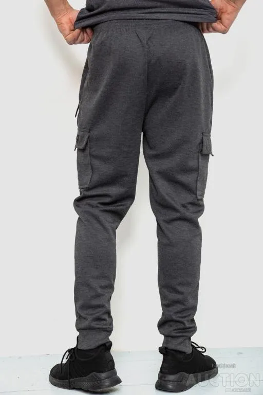 Спорт штаны мужские, цвет темно-серый, 244R41616 Продаж