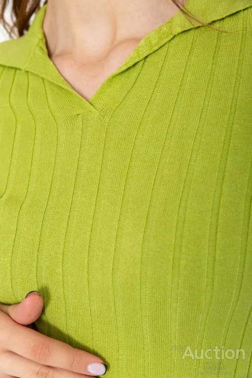 Кофта женская однотонная, цвет оливковый, 204R018 Де купити