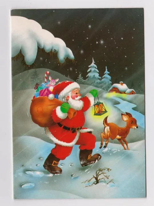 С НОВЫМ ГОДОМ - СВЕЧА = 1998 г. = ЛАТВИЯ = двойная п/п # Ціна