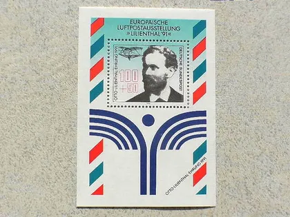 фото, Поштовий блок Німеччина " Авіація Особистості " 1991 рік **