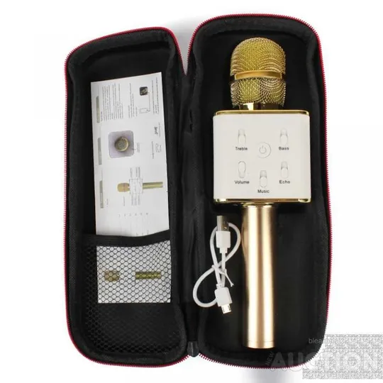 Мікрофон караоке Tuxun бездротової buetooth золотий Q7 S Продаж