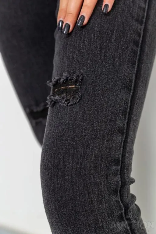 Джинсы женский стрейч, цвет темно-серый, 214R1483 Де купити