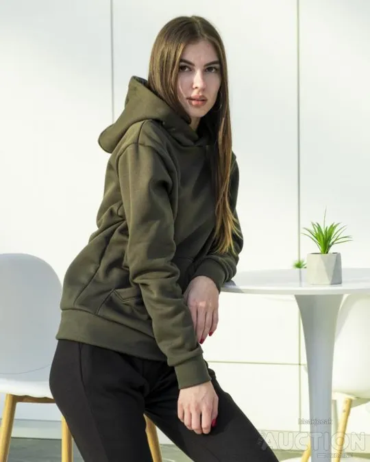 Унісекс худи утеплене Karian колір хакі З аукціону