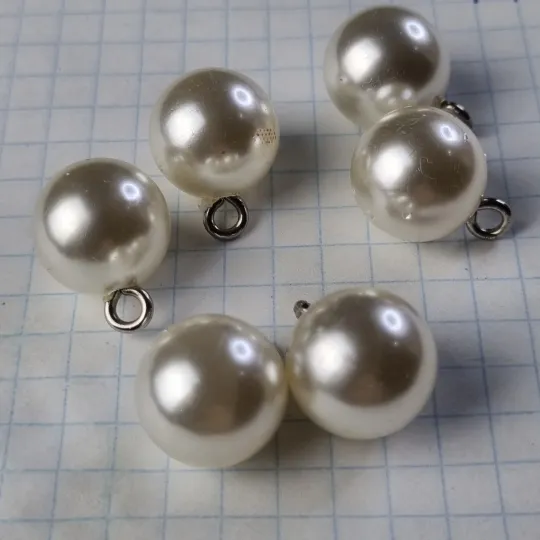Набір великих перлиноподібних підвісок з металевими петельками Інтернет-аукціон