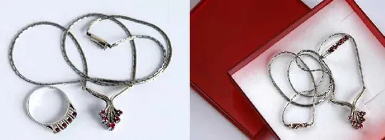 Гарнітур: кольє та каблучка, срібло, Німеччина Продаж
