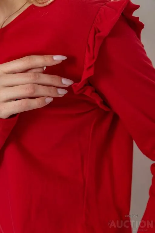 Кофта женская однотонная, цвет красный, 244R200 Де купити