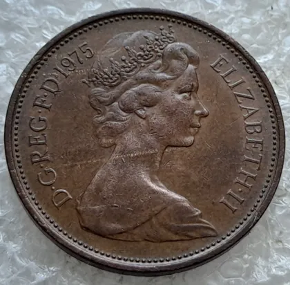 фото, (7774) 2 пенси 1975 Великобританія (2 пенса 1975 Великобритания)
