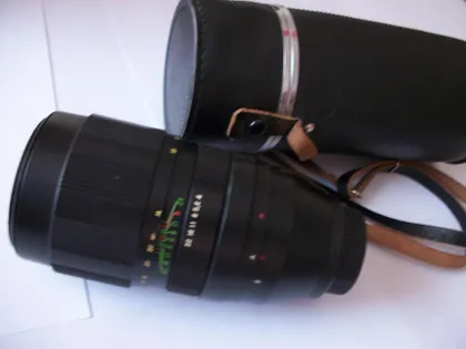 фото, Объектив Юпитер-21М, м-42[футляр+обе крышки] без царапин линзы-как новый