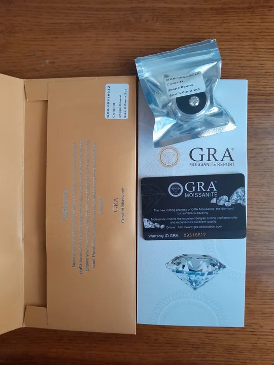 Муассаніт 2 карата 8мм з сертифікатом. З аукціону