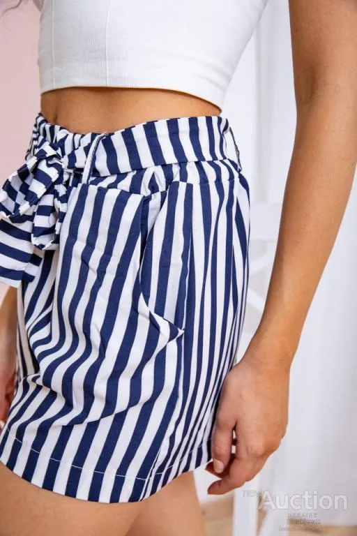 Женские шорты, в сине-белую полоску, 172R009-1 Інтернет-аукціон