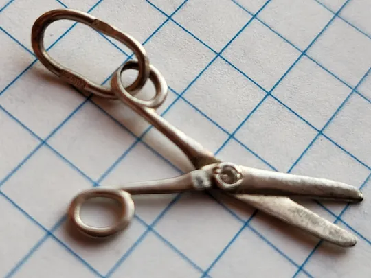 Кулон ножницы серебро 925 Де купити