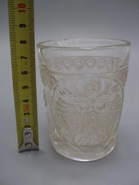 Купити Стакан стекло Kaiser Jubilaeum бокал герб двухглавый орел и корона Кайзер 7,8 х 6,1 см №13399
