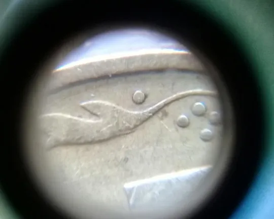 (1398) 25 копійок 1994 1БВм розкол у 1 гр. на реверсі - 7 монет одним лотом (25 копеек 1994 1БВм брак) Продаж