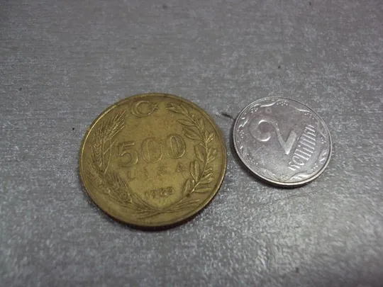 монета турция 500 лир 1989 №9362 Ціна