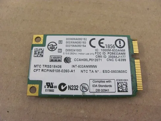522-11 Wi-Fi Адаптер INTEL 533AN_MMW для TERRA 1772 MSI GX740 MS-1727 оригінал З аукціону