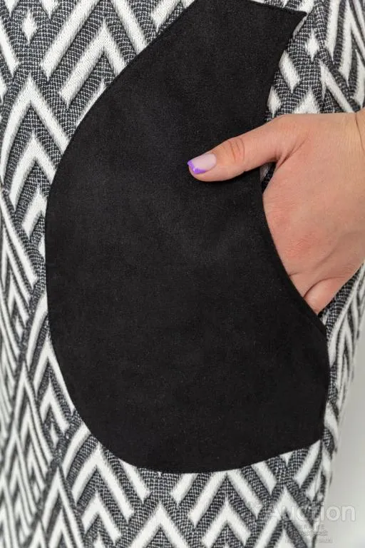 Платье классическое, цвет черно-белый, 183R701 Де купити