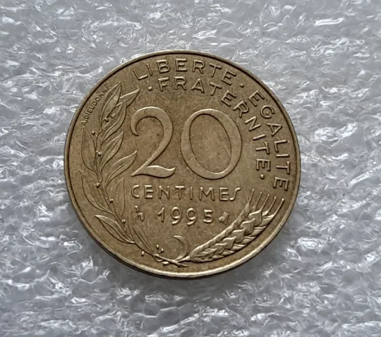 (5682) 20 сантимів 1995 Франція (20 сантимов Франция) Ціна