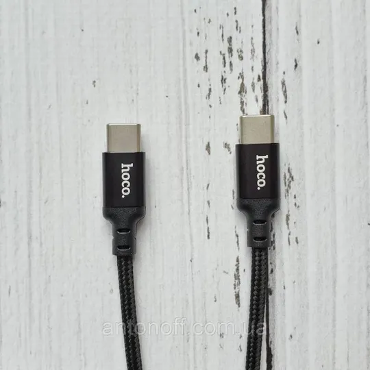 Кабель Hoco X14 Type-C to Type-C 60W Fast Charging чорний 1 метр З аукціону