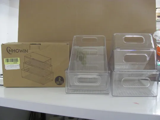 Набір 6 шт холодильника органайзери, штабелюваний холодильник органайзер, холодильник, висувний ящик, кухонний ящик, холодильник, для холодильника, з ручкою, без бісфенолу А (18) Ціна