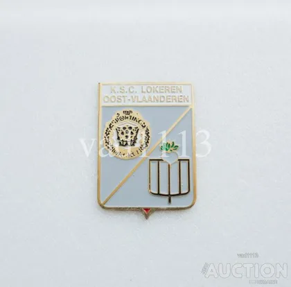 фото, значок футбол  ФК Спортинг Локерен Бельгия   (серия герб города и эмблема клуба)
