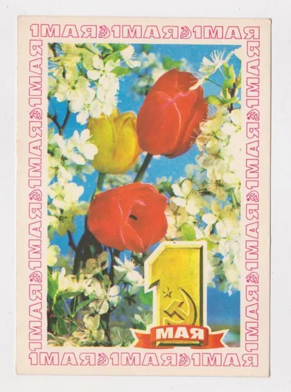 фото, 1 ТРАВНЯ - 1 МАЯ = ДМПК 1976 - 1977 р. = ВАСИЛЬЕВ, КОСТЕНКО = чиста ==