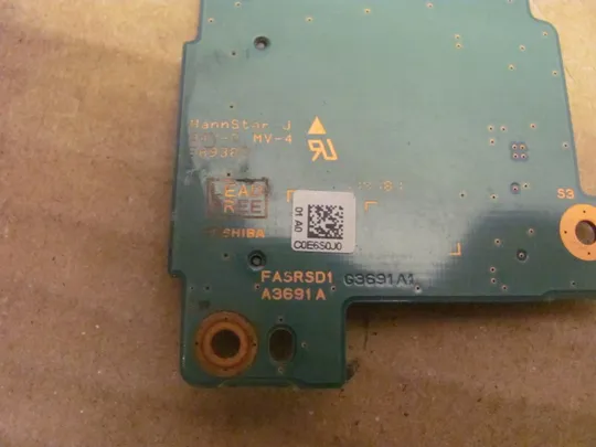 6-11 Плата CardReader FASRSD1 A3691A для TOSHIBA Portege R30 R30-A R734 оригінал Продаж