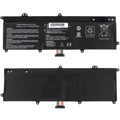 фото, Батарея для ноутбука ASUS C21-X202 (S200E, X202E, X201E, Q200E series) 7.4V 4000mAh Black