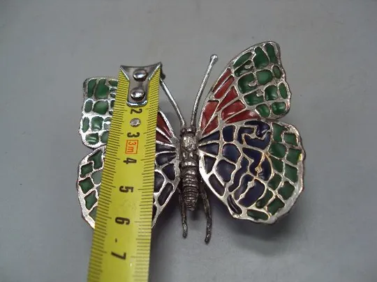 Фигура миниатюра статуэтка бабочка серебро 925 проба вес 31,22 г размер 6,5х6,8х3 см №14441 Де купити