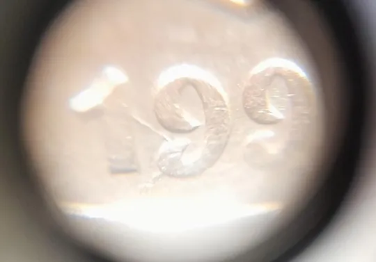 (2931) 50 копійок 1992 1БАм розкол в році випуску на аверсі (50 копеек 1992 брак царапина штемпеля) З аукціону